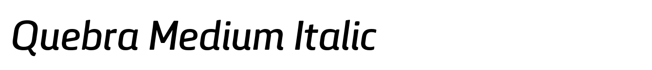 Quebra Medium Italic